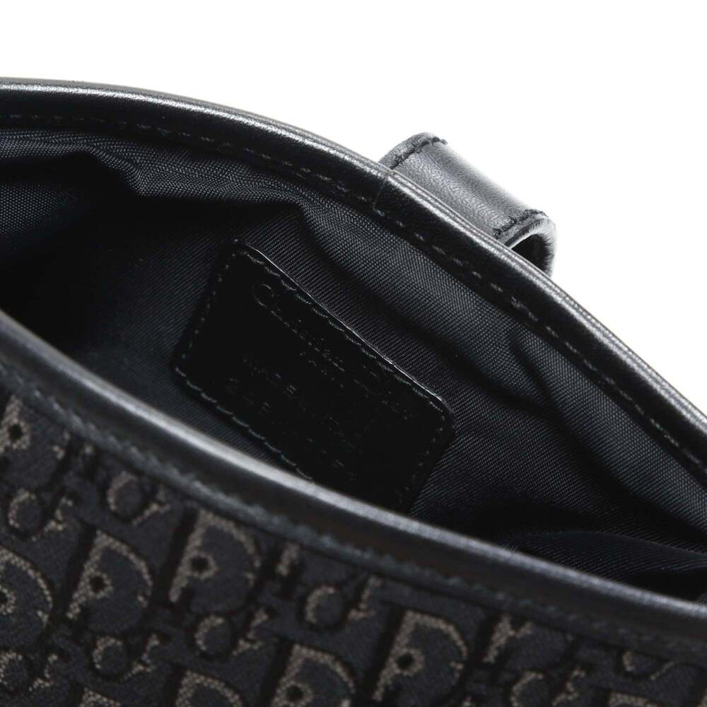 CHRISTIAN DIOR Black Canvas Trotter Shoulder Bag - Picture 10 of 12